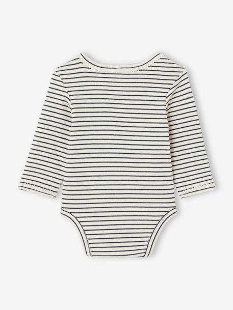 Lot de 5 bodies manches longues bébé emmanchure US en coton Bio bleu nuit 7 - vertbaudet enfant 