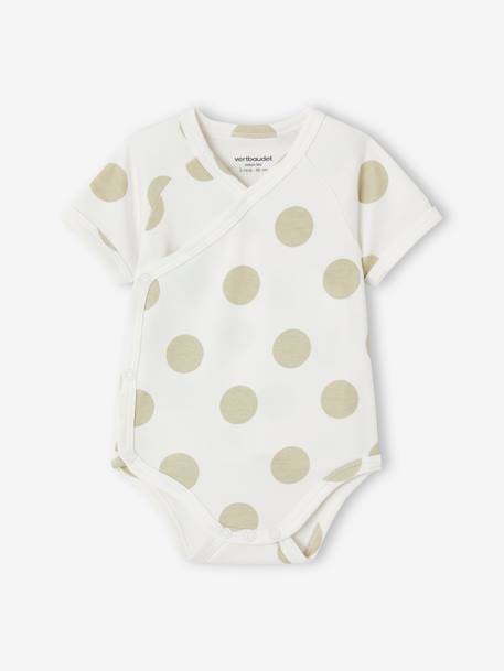 Lot de 3 bodies ouverture naissance bébé en coton biologique pêche 2 - vertbaudet enfant 