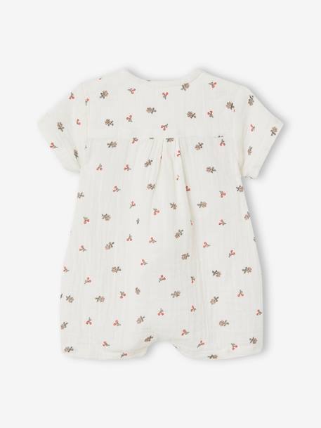 Pyjashort en gaze de coton bébé personnalisable bleu grisé+écru 9 - vertbaudet enfant 