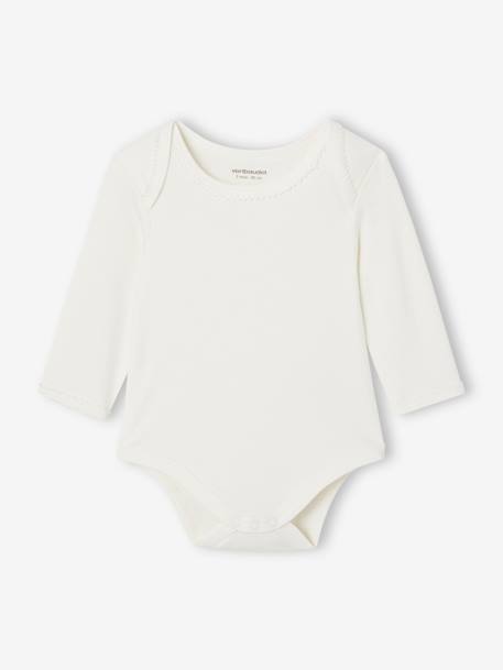 Lot de 5 bodies manches longues bébé emmanchure US en coton Bio bleu nuit 6 - vertbaudet enfant 