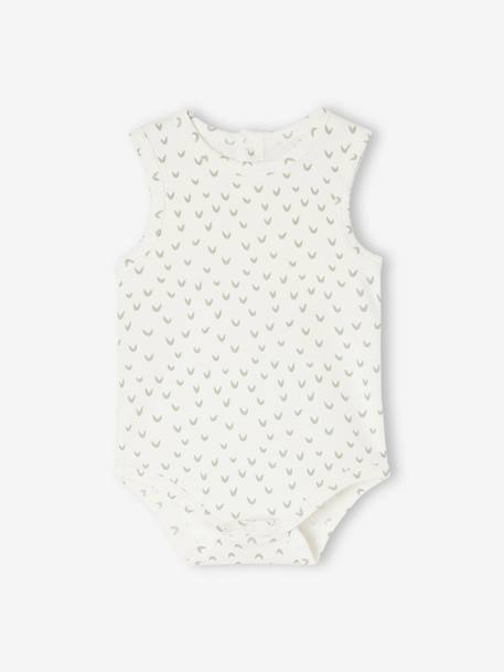 Lot de 5 bodies forme débardeur naissance en coton biologique menthe 5 - vertbaudet enfant 