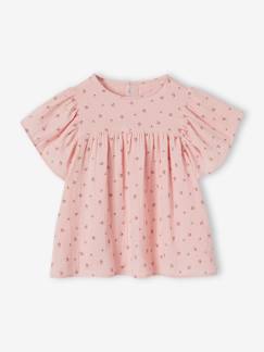 -Blouse en gaze de coton bio fille manches papillon