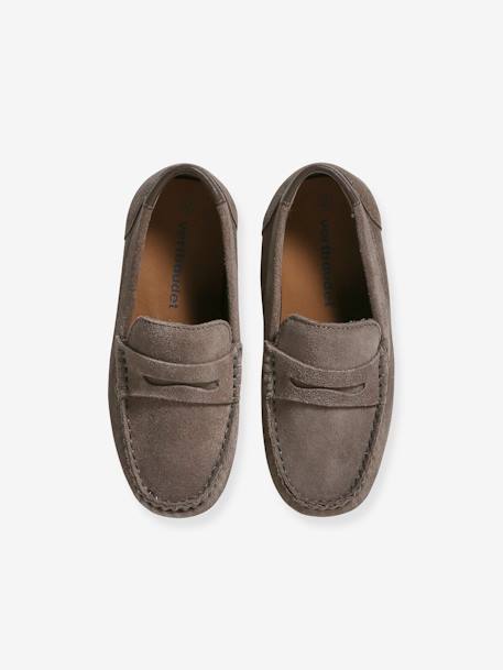 Mocassins croûte de cuir enfant taupe 4 - vertbaudet enfant 