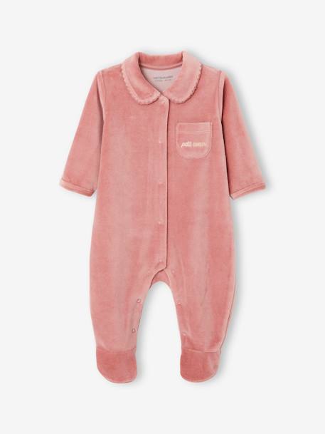 Lot de 2 dors-bien bébé en velours vieux rose 2 - vertbaudet enfant 