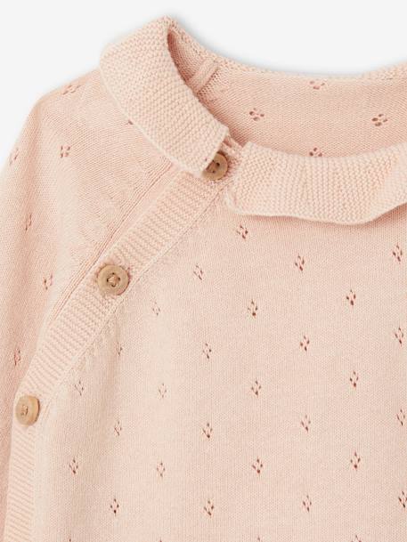 Ensemble en tricot pull à collerette et pantalon bébé rose nude 7 - vertbaudet enfant 