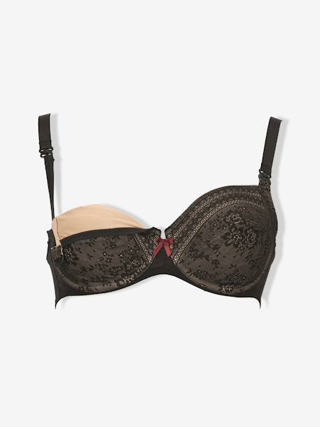 Soutien-gorge d'allaitement avec armatures dentelle Anita noir 2 - vertbaudet enfant 