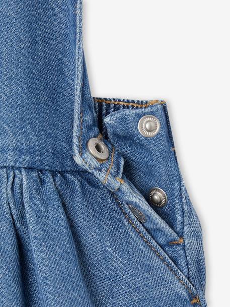 Robe salopette en denim bébé bretelles volantées stone 5 - vertbaudet enfant 