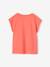 Tee-shirt uni Basics personnalisable fille manches courtes corail+écru 3 - vertbaudet enfant 