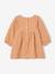 Robe brodée bébé en gaze de coton caramel 4 - vertbaudet enfant 