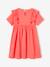 Robe à volants effet reliéfé fille corail+écru 2 - vertbaudet enfant 