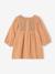 Robe brodée bébé en gaze de coton caramel 3 - vertbaudet enfant 