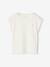 Tee-shirt uni Basics personnalisable fille manches courtes corail+écru 6 - vertbaudet enfant 