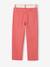 Pantalon Mom et sa ceinture en gaze de coton fille moutarde+pêche+rose+rouge+vert émeraude 25 - vertbaudet enfant 