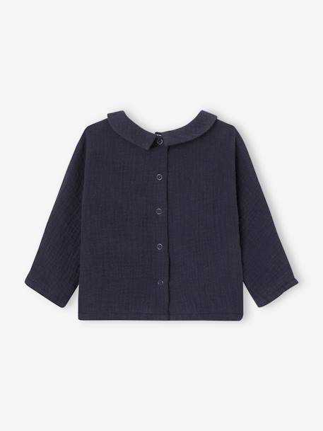 Blouse en gaze de coton bébé personnalisable bleu nuit 5 - vertbaudet enfant 