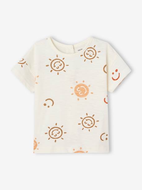 T-shirt 'smile' bébé écru 2 - vertbaudet enfant 