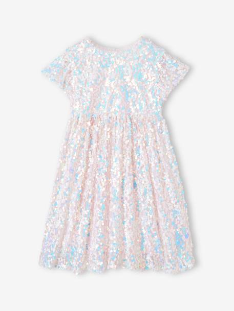 Robe cérémonie à sequins fille écru 2 - vertbaudet enfant 