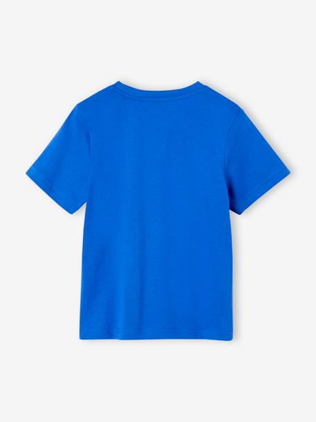 T-shirt imprimé Basics garçon manches courtes blanc+bleu nuit+bleu roi+jaune+menthe+vert sauge 9 - vertbaudet enfant 