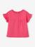 T-shirt manches volantées personnalisable bébé coton biologique écru+fuchsia 6 - vertbaudet enfant 