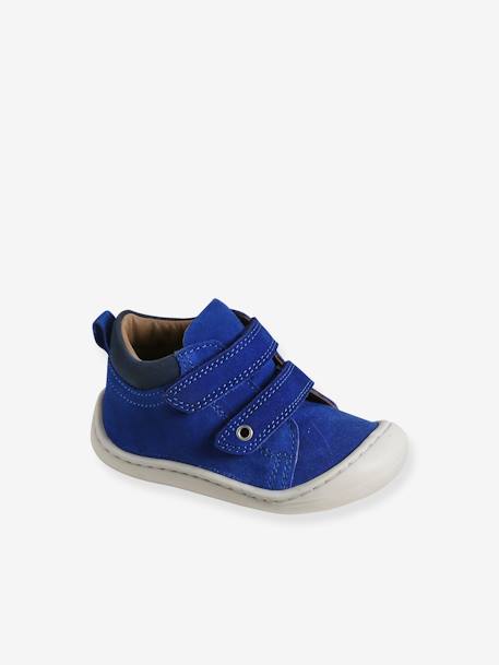 Bottillons scratchés cuir souple bébé premiers pas bleu+bleu électrique+marine 6 - vertbaudet enfant 