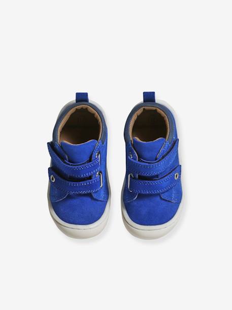 Bottillons scratchés cuir souple bébé premiers pas bleu+bleu électrique+marine 9 - vertbaudet enfant 