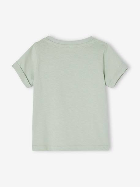 T-shirt mini totem bébé manches courtes écru+vert d'eau 6 - vertbaudet enfant 