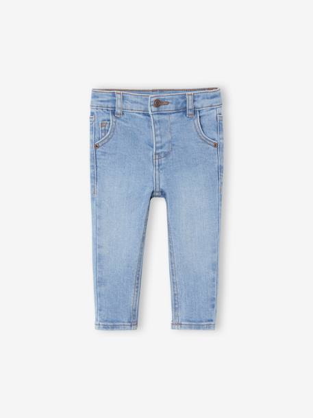 Jean bébé coupe droite BASICS denim bleached+denim brut+denim gris 1 - vertbaudet enfant 