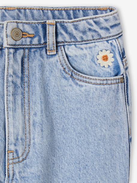 Jean loose boyfriend fille. denim gris+double stone+stone 9 - vertbaudet enfant 