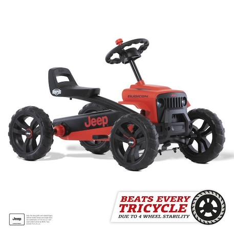 Kart à pédales BERG JEEP Buzzy Rubicon - Rouge - 4 roues - Pour enfants de 9 mois à 5 ans ROUGE 1 - vertbaudet enfant 