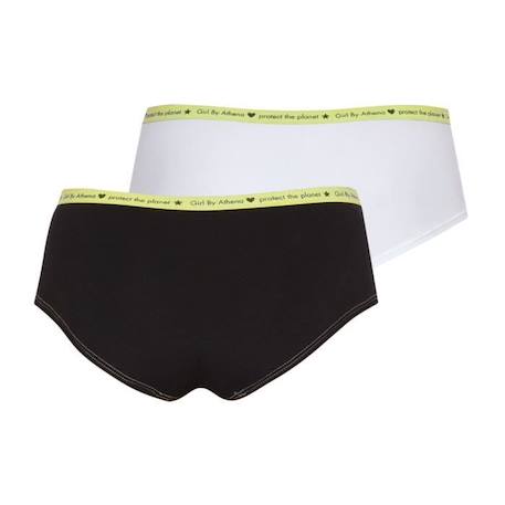 ATHENA Lot de 2 boxers  Microfibre Recyclée Girl By Noir FILLE NOIR 3 - vertbaudet enfant 