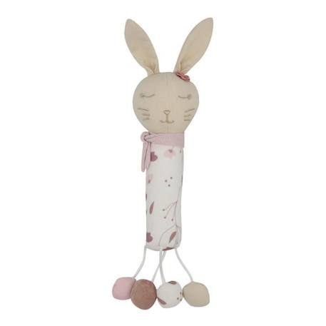 Hochet - Lapin - Rose et beige - Coton - Pour bébé BEIGE 2 - vertbaudet enfant 