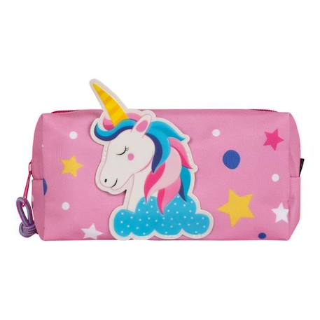 Garçon-Accessoires-Trousse Licorne Rose - Draeger Paris - Grande taille - Polyester recyclé