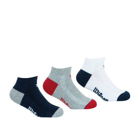 Garçon-Sous-vêtement-Chaussettes basses Wilson - Lot de 3 paires - Bleu - Garçon