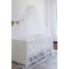 Linge de maison et décoration-Décoration-Rideau-Ciel de lit - Blanc - pour bébé - 100% polyester - 2m