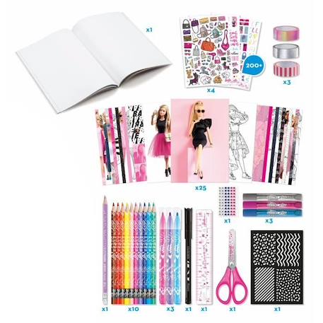 Maped Creativ - Scrapbooking Barbie - Kit Complet avec 55 Accessoires - A Partir de 7 Ans BLANC 3 - vertbaudet enfant 