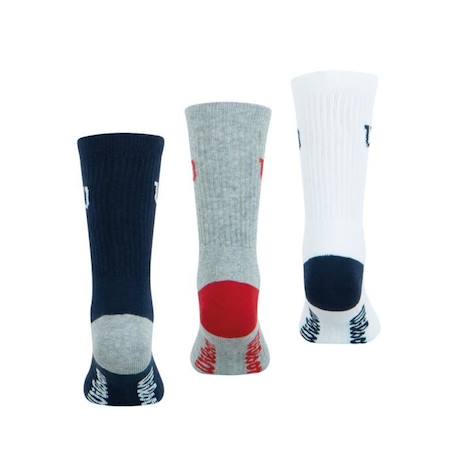 WILSON LOT DE 3 PAIRES DE CHAUSSETTES WILSON BLANC BLEU GRIS Bleu Garçon BLEU 3 - vertbaudet enfant 