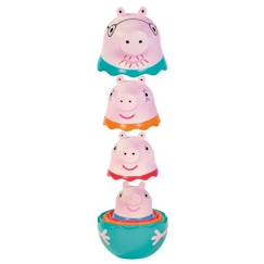 -Jeu de personnages gigognes Peppa Pig - TOOMIES - Pour le bain et l'imagination - Mixte - Dès 18 mois