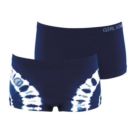 Fille-Sous-vêtement-Culotte-ATHENA Lot de 2 boxers  Sport sans Couture Girl by Bleu FILLE