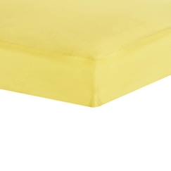 Drap Housse jaune foncé 100% coton 90x200 cm TEX HOME