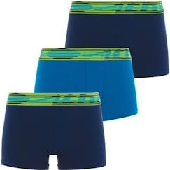 -Lot de 3 boxers ATHENA Sport Stretch pour garçon - Bleu