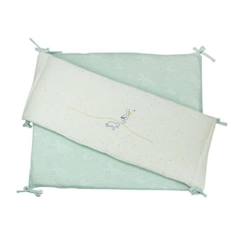 Tour de lit TROIS KILOS SEPT AU LARGE DE NOVA - 23x180cm - Coton - Vert - Beige  - vertbaudet enfant