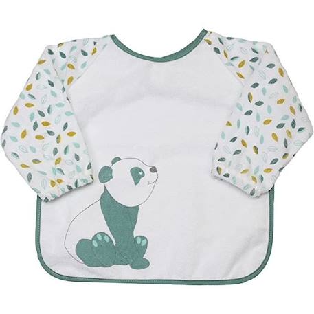 3KG700 Bavoir manches longues Panda VERT 1 - vertbaudet enfant 