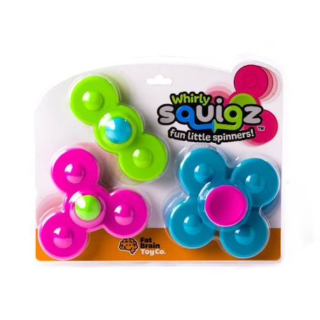 Jouet de dentition Whirly Squigz - TOMY - Lot de 3 - Silicone de qualité alimentaire - Sans BPA BLANC 1 - vertbaudet enfant 