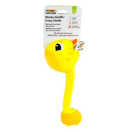 Jouet musical - TOMY - Crazy Girafe - Peluche douce - 14 sons rigolos - Jaune - Mixte - 12 mois+ JAUNE 2 - vertbaudet enfant 