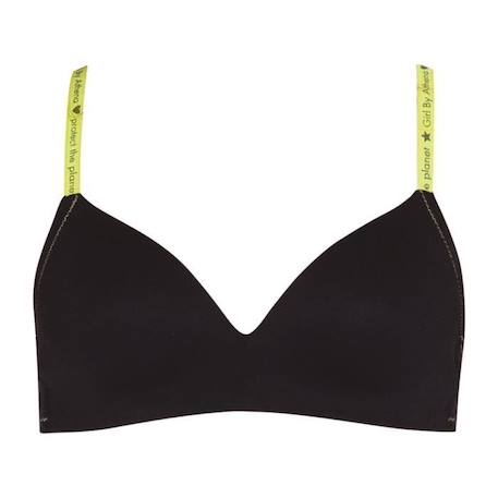 ATHENA Soutien-gorge sans armature coques fines fille Microfibre Recyclée  Noir Fille NOIR 2 - vertbaudet enfant 