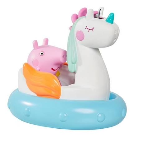 Jouet de bain Peppa Pig Licorne Tomy - Blanc/Bleu - 12cm BLEU 1 - vertbaudet enfant 