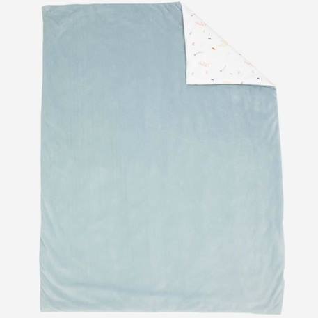 Couverture bébé en velours rebourré - Marque - Vert d'eau - 75 x 100 cm - Uni VERT 3 - vertbaudet enfant 