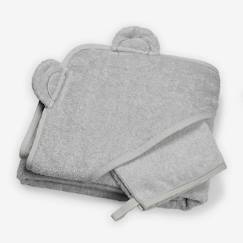 Set de bain - Marque - 100x100 cm - Gris - Mixte - Bébé - Naissance  - vertbaudet enfant