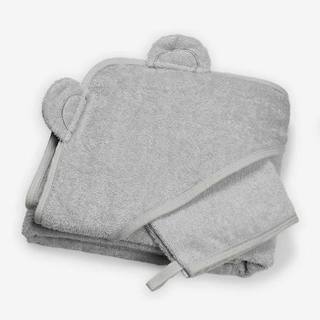 Set de bain - Marque - 100x100 cm - Gris - Mixte - Bébé - Naissance GRIS 1 - vertbaudet enfant 