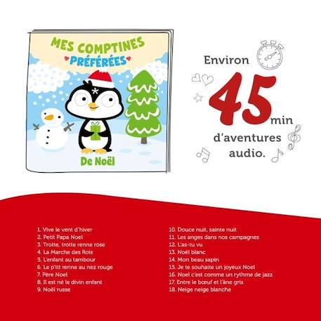 tonies® - Figurine Tonie - Mes Comptines Préférées - De Noël - Figurine Audio pour Toniebox BLANC 4 - vertbaudet enfant 