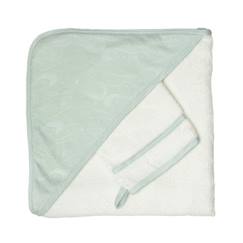 Cape de bain et gant de toilette Trois Kilos Sept - 100% coton - Mixte - 70 x 70 cm  - vertbaudet enfant